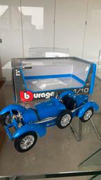 1:18 Bugatti nikkel oldtimer in doos, Ophalen of Verzenden, Zo goed als nieuw, Auto, Burago