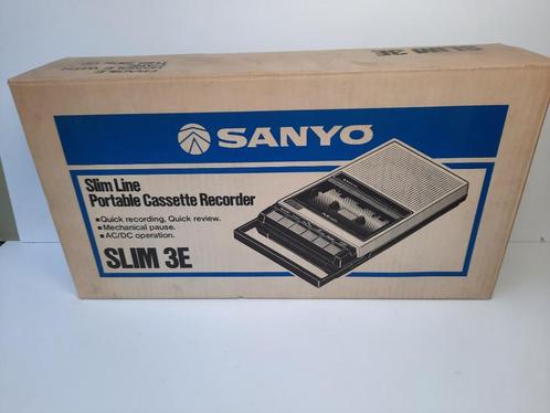 Sanyo Slim 3E verpakkingsdoos/boekje en cover, TV, Hi-fi & Vidéo, Decks cassettes, Autres marques, Enlèvement ou Envoi