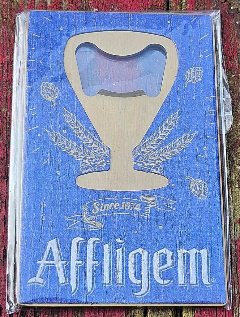 Affligem metalen flesopener NIEUW
Dit object is, Verzamelen, Biermerken, Flesopener, Ophalen of Verzenden