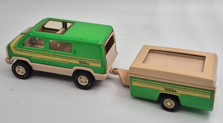 Tonka Mini-Van met vouwwagen, Verzamelen, Speelgoed, Gebruikt, Ophalen of Verzenden