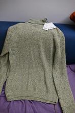 Gebreide herentrui geel en groen met rolkraag van bel & bo, Kleding | Heren, Ophalen of Verzenden, Nieuw, Maat 52/54 (L), Geel