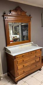 Antieke dressoir met spiegel & marmer, Ophalen
