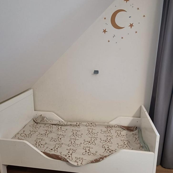 Peuterbed Bopita, Kinderen en Baby's, Kinderkamer | Bedden, Lattenbodem, Matras, Ophalen