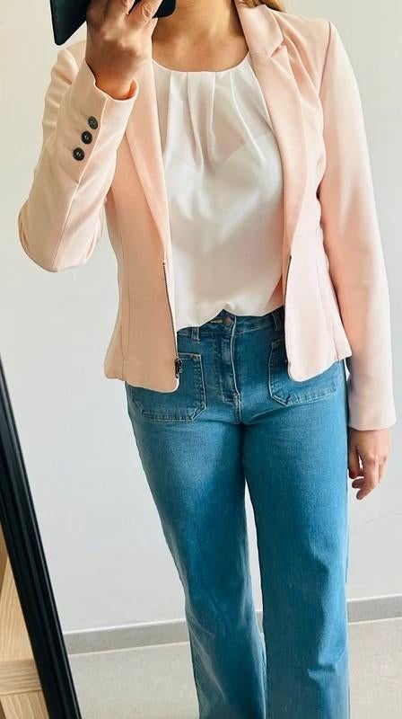 Lichtroze blazer, Taille 38/40 (M), Enlèvement ou Envoi, Rose, Comme neuf