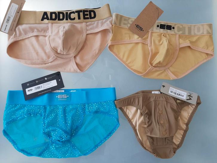 Lot van 4 sexy mannen slips Push Up, Kleding | Heren, Ondergoed, Slip, Bruin, Ophalen of Verzenden