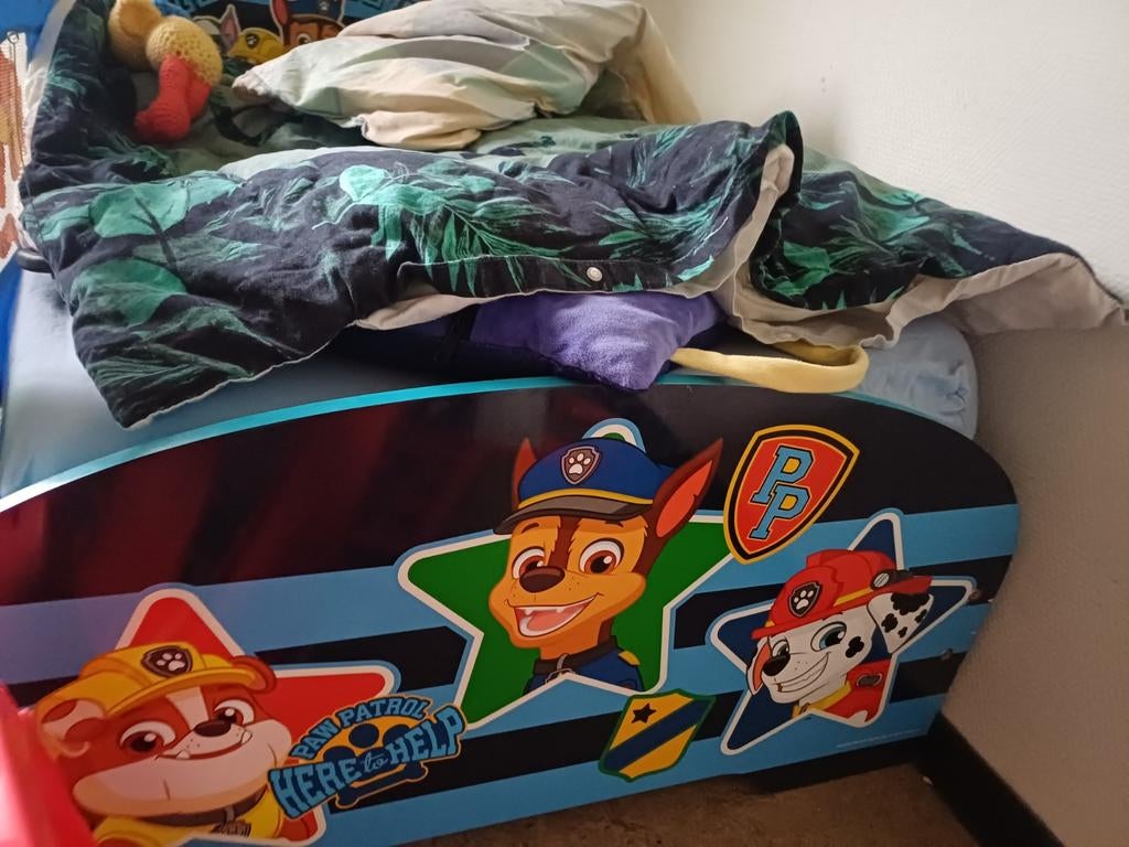 Peuter/kleuterbed paw patrol, Ophalen, Matras