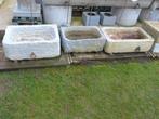 bac ou auge en pierre bleu , jardinière , grand choix !!, Jardin & Terrasse, Moins de 30 cm, Pierre, Enlèvement, Utilisé