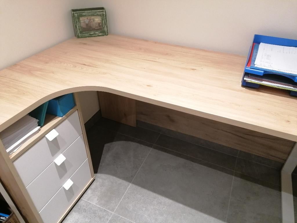 BUREAU L-VORM, Ophalen, Gebruikt, Wit, Overige materialen