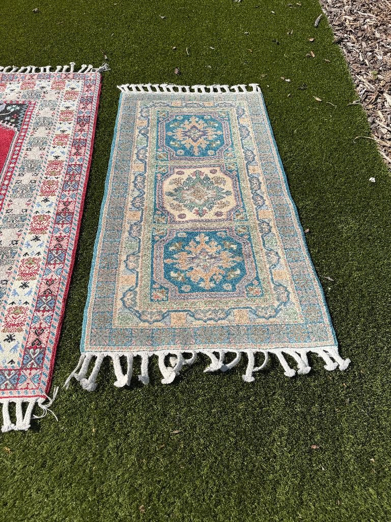 Tapijt, Ophalen, Gebruikt, Blauw, 50 tot 100 cm