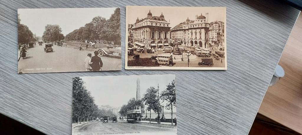 3 oude postkaarten London, Collections, Cartes postales | Étranger, Envoi, Avant 1920, Affranchie, Angleterre