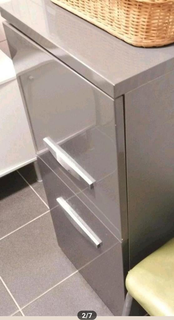 ✨️ Ikéa laqué gris 2 portes murales placard poignées chromée, Maison & Meubles, Armoires | Casiers, Utilisé, Enlèvement