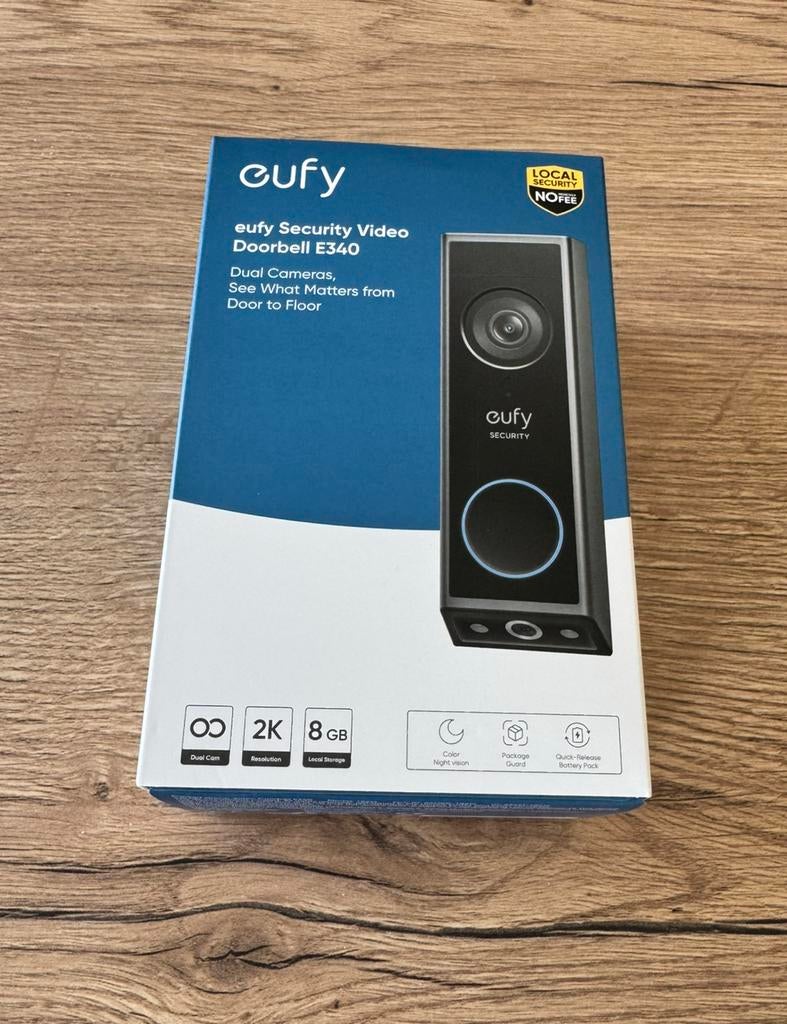 Nieuwe Eufy E340 video deurbel + Chime in verpakking., Huis en Inrichting, Deurbellen, Ophalen of Verzenden, Zo goed als nieuw