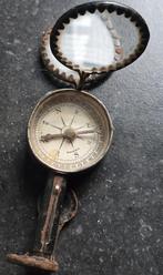 Jumelles pliables anciennes et boussole, Enlèvement ou Envoi, Utilisé