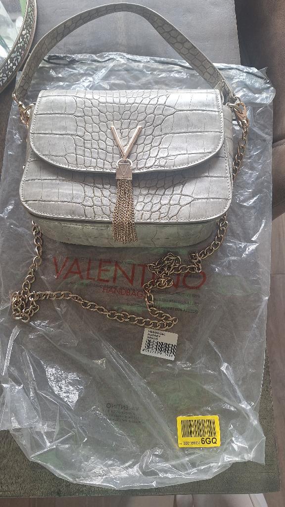 Valentini handtas als nieuw, grijs, Handtassen en Accessoires, Tassen | Schoudertassen, Zo goed als nieuw, Overige merken, Grijs