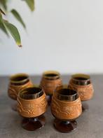 Verres à cognac français vintage dans un étui en cuir, Enlèvement