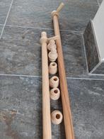 Gordijnrail hout met bijhorende ringen te koop, Musique & Instruments, Instruments à vent | Flûtes traversières & Piccolos, Enlèvement