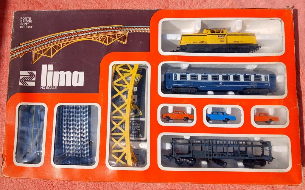 Coffret train électrique HO vintage LimaSNCF complet, Voiture