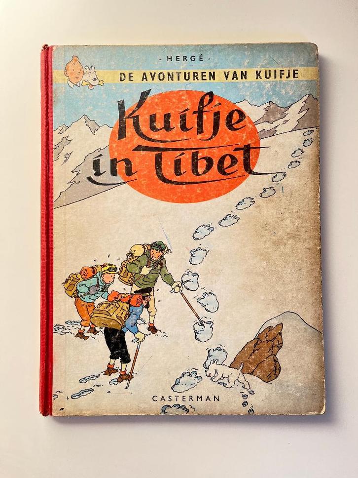 Kuifje in Tibet - 1e druk - 1960, Boeken, Stripverhalen, Gelezen, Verzenden