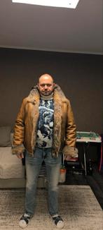 Lederen jas met echte wolvenbont, Vêtements | Femmes, Vestes | Hiver, Enlèvement ou Envoi, Comme neuf, Taille 46/48 (XL) ou plus grande