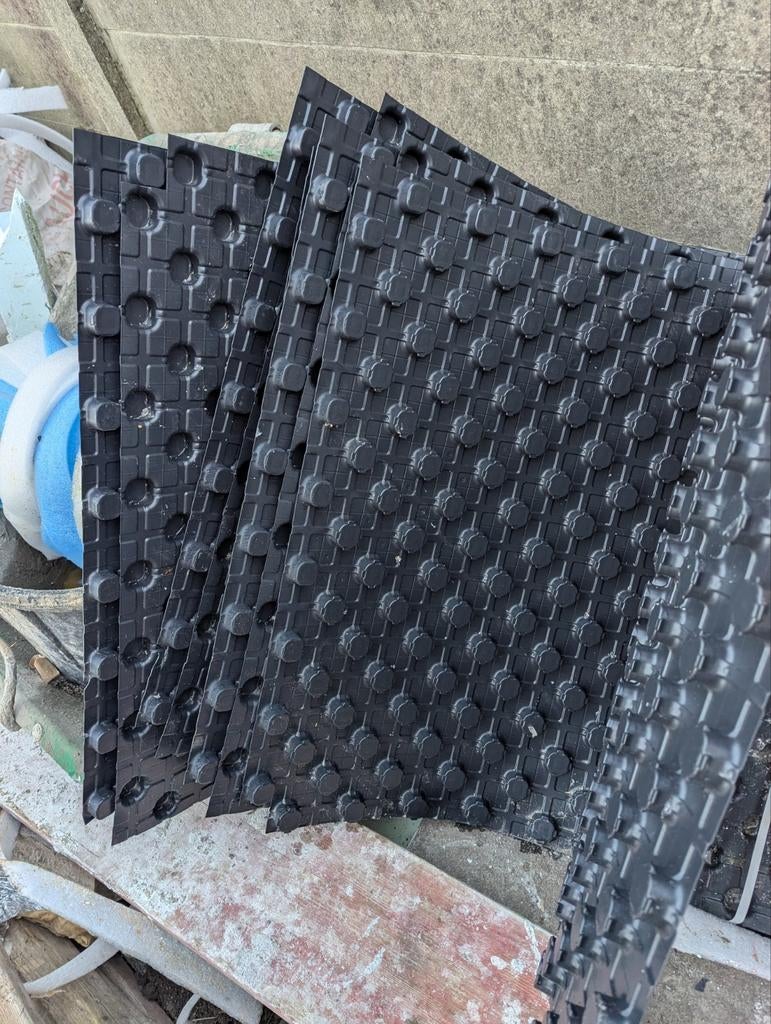 Noppenplaat vloerverwarming, Ophalen