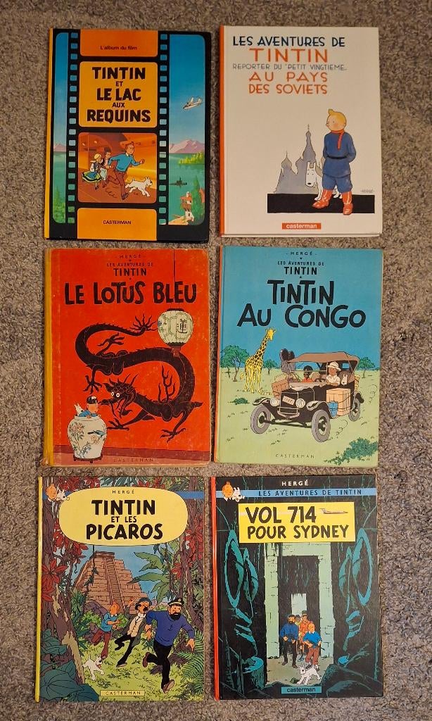 tintin de herge differents albums, Livres, Plusieurs BD, Enlèvement ou Envoi, Comme neuf, Hergé.