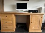 Massief houten bureau in lichte eik, Maison & Meubles, Bureaux, Enlèvement, Utilisé, Bureau