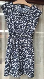 Blauwe gebloemde jurk van C&A maat 38, Maat 38/40 (M), Blauw, Ophalen of Verzenden, Zo goed als nieuw