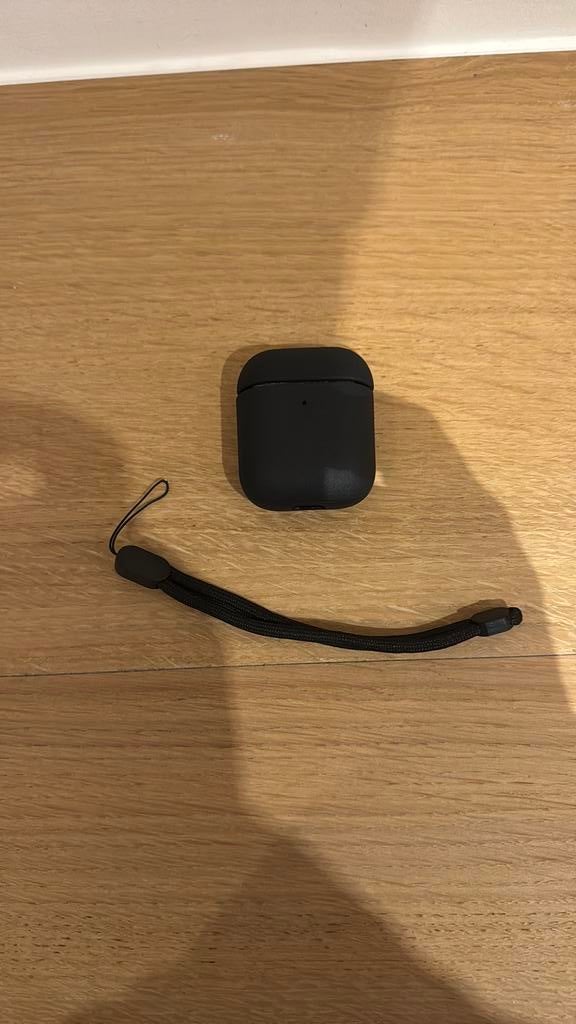 Airpod 1/2 Leather case, Zwart, Rondom bescherming, Nieuw, Hoesje of Tasje