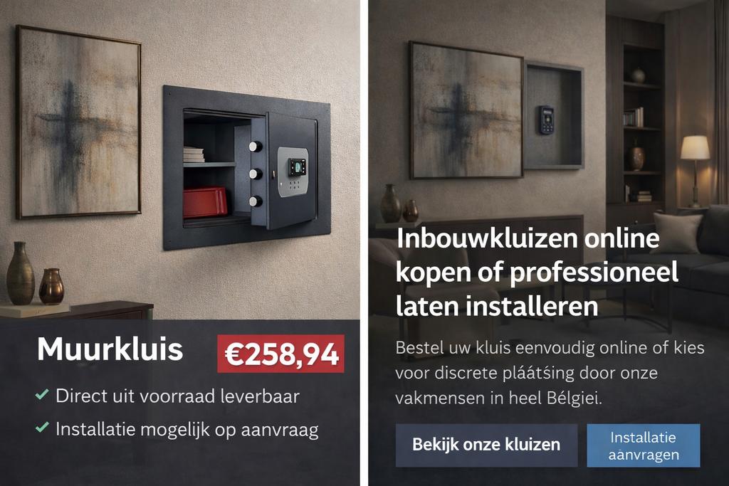 Coffres-forts intégrés, Belgique, Maison & Meubles, Extincteurs & Coffres-forts, Neuf, Enlèvement