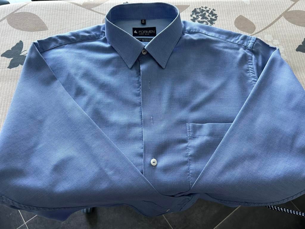 Heren hemd Formen Regular fit 41/42, Ophalen of Verzenden, Zo goed als nieuw, Blauw, Halswijdte 41/42 (L)