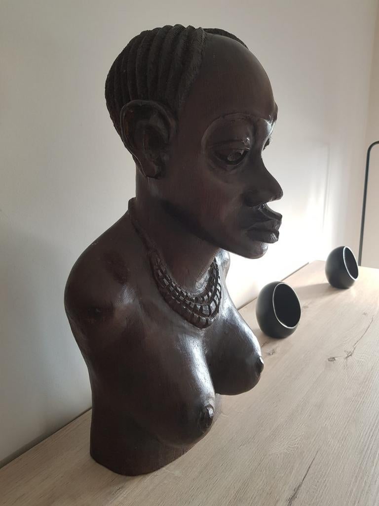 Groot massief houten Afrikaans beeld, Ophalen