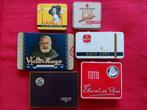Lot de 5 boîtes à cigarettes à cigares anciennes, Envoi