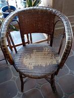 Ancien fauteuil en rotin, Enlèvement, Utilisé, Osier ou Rotin