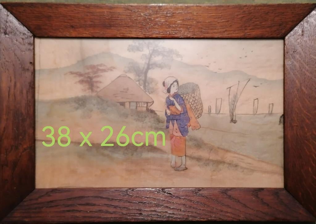 Tableau asiatique ancien, Antiquités & Art, Art | Peinture | Classique, Envoi