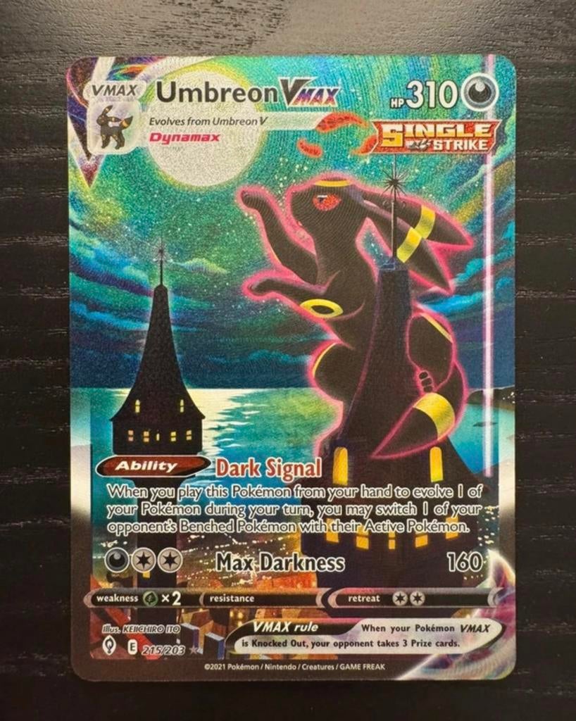 Raw grail Umbreon VMAX Alternate Art Evolving Skies Card, Enlèvement ou Envoi, Comme neuf, Cartes en vrac, Foil