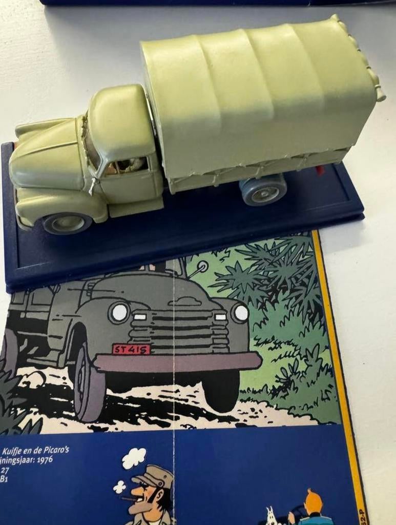Kuifje auto 1:43 de chevrolet vrachtwagen uit K e d picaro’s, Enlèvement ou Envoi, Tintin, Comme neuf