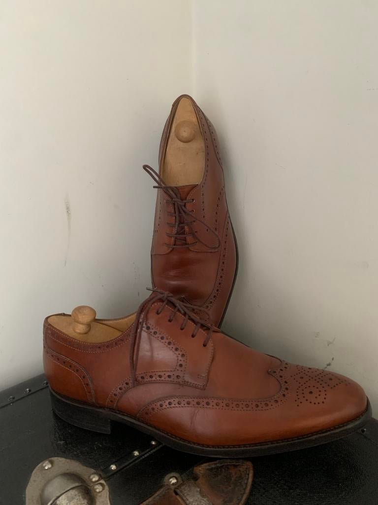 Paar Full Brogues Ludwig Görtz Leather 42½ schoenen, Ophalen of Verzenden, Gedragen