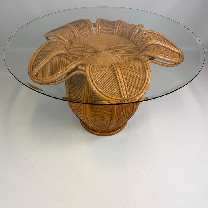 Table à manger bambou de Vivai del Sud, Antiquités & Art, Antiquités | Meubles | Tables, Enlèvement ou Envoi