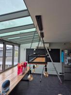 Industriële hanglampen met houten plank-set van 2, Huis en Inrichting, Ophalen, Zo goed als nieuw, Hout, Industrieel