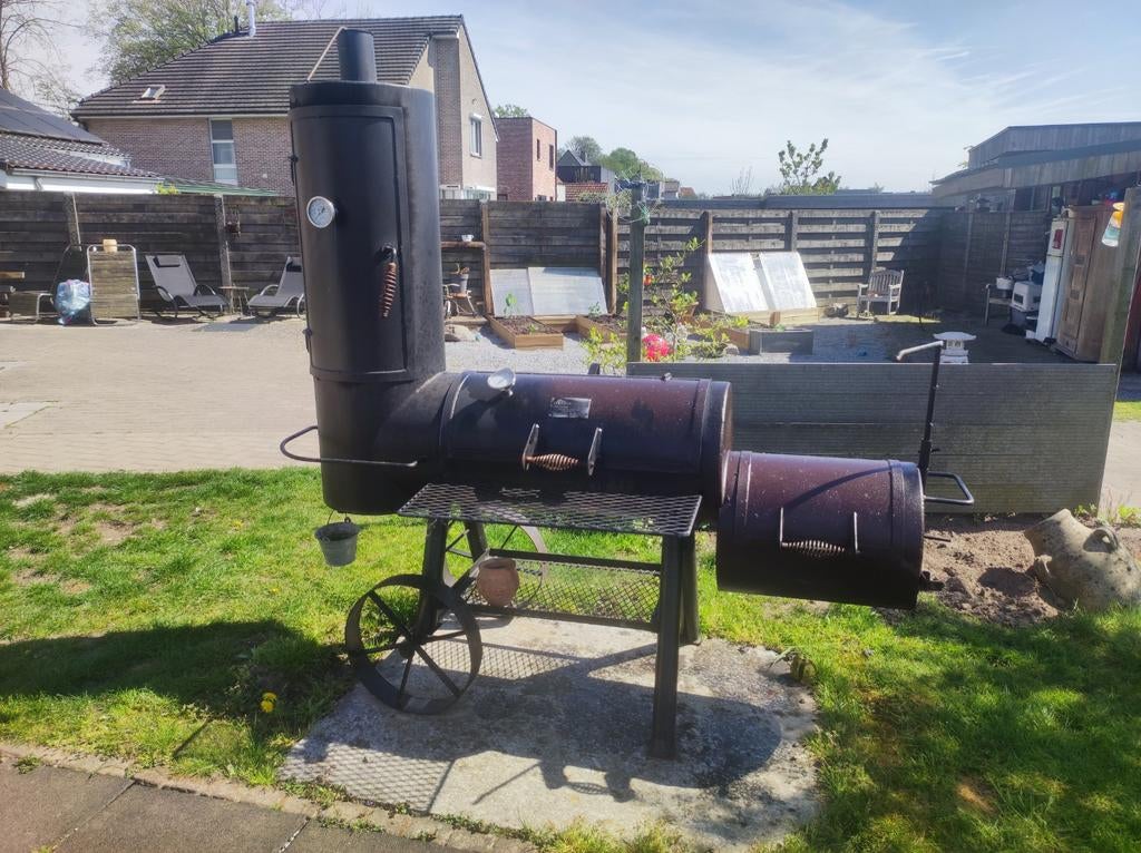 Oklahoma BBQ, Tuin en Terras, Houtskoolbarbecues, Ophalen, Zo goed als nieuw, Zie foto