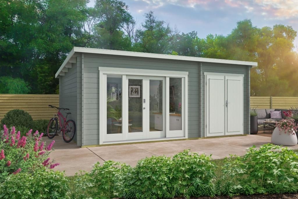 Blokhut - Tuinhuis Meg | 44 mm | onbehandeld, Hobby en Vrije tijd, Overige Hobby en Vrije tijd, Nieuw, Verzenden