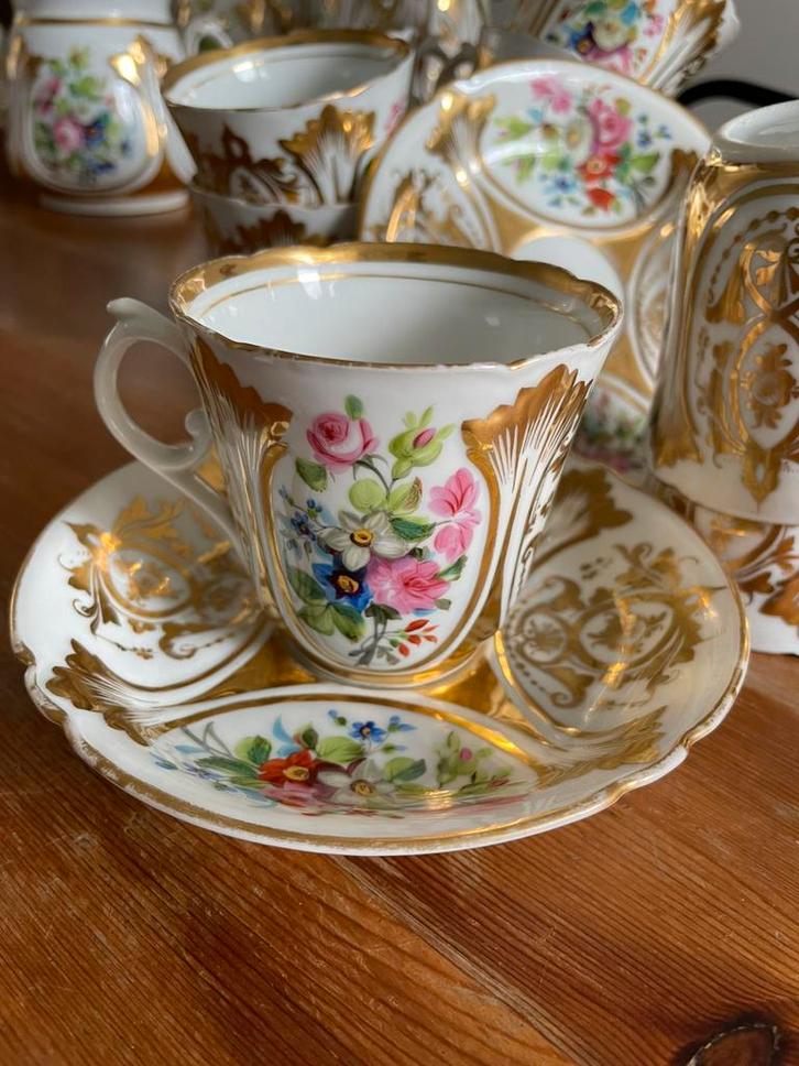 Antiek Brussels porselein koffie servies, Antiek en Kunst, Antiek | Servies compleet, Ophalen