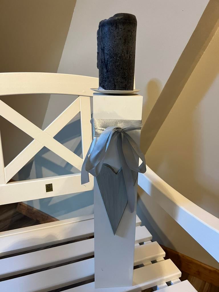 Kandelaar met kaars, Ophalen, Zo goed als nieuw, Kandelaar