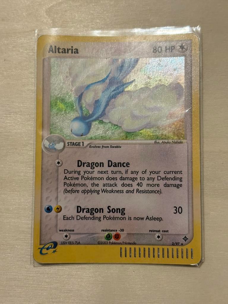 Rare Altaria Holo 2/97 - EX Dragon, série E, 2003, Enlèvement ou Envoi, Comme neuf
