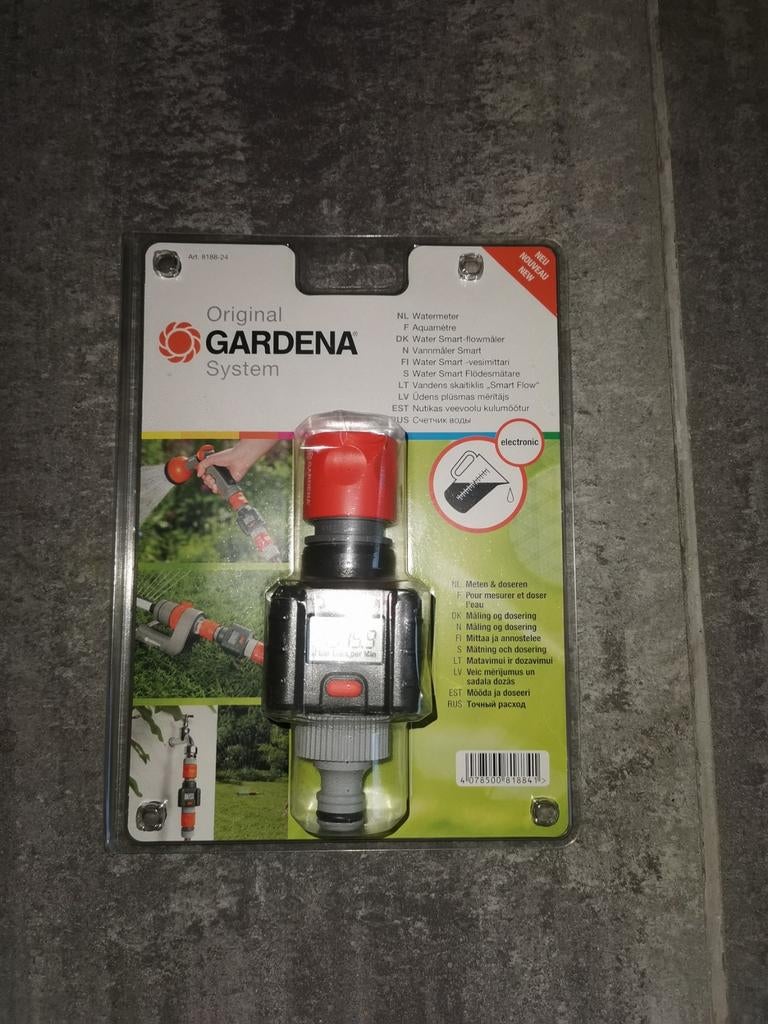 Gardena watermeter, Ophalen of Verzenden, Nieuw, Tuinslangkoppeling