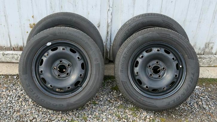 Jantes + pneus 185/60/R14", Auto-onderdelen, Banden en Velgen, Banden en Velgen, Zomerbanden, 14 inch, 185 mm, Personenwagen, Nieuw