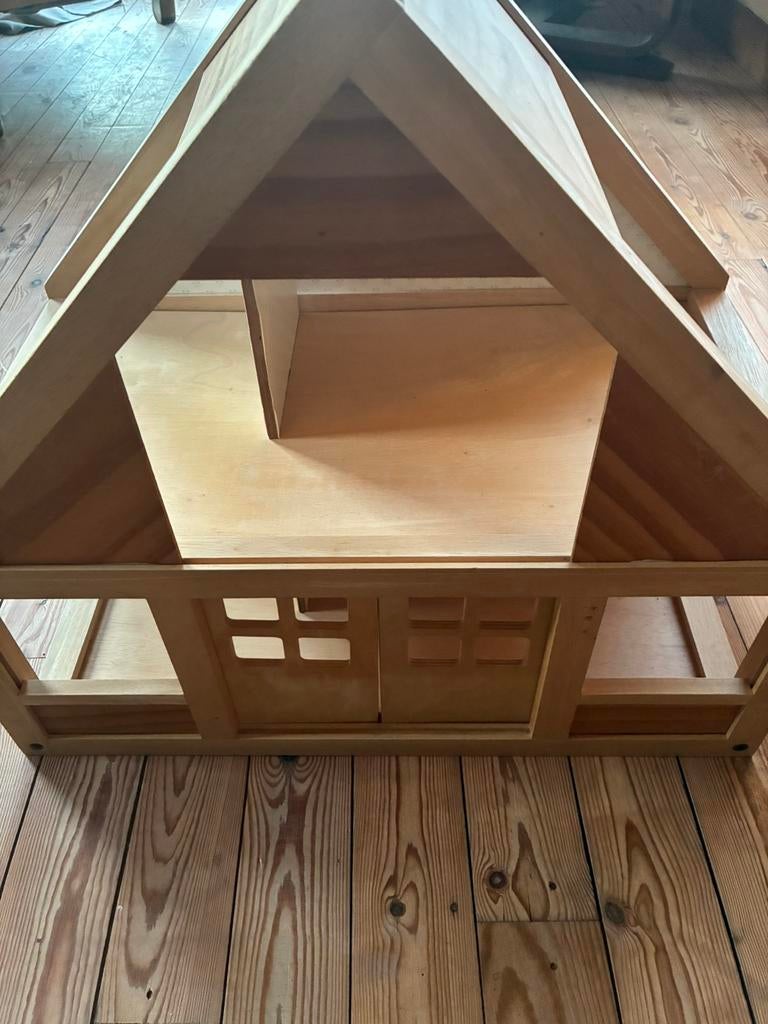 Plan toys eerste poppenhuis in hout, Ophalen, Zo goed als nieuw, Poppenhuis