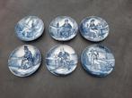 6 Vintage onderzetters - Delfts blauw, Enlèvement