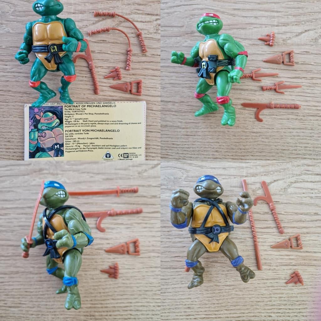 TMNT1988-1991 Set de figurines et de véhicules en forme de t, Collections, Illustrations de cahiers de poésies, Enlèvement