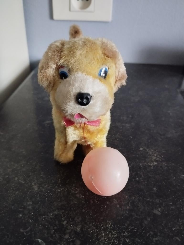 Antieke mechanische Opwindbare hond, Ophalen of Verzenden